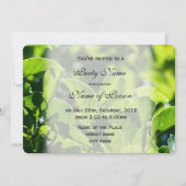 Erfrischender Frühling, Sommer grün Blätter das ga Einladung (Vorderseite)