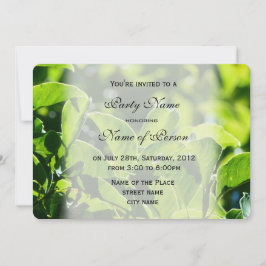 Erfrischender Frühling, Sommer grün Blätter das ga Einladung