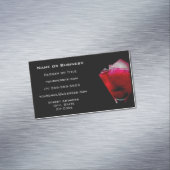 Erfrischender roter und rosa Cocktail Magnetische Visitenkarte (Beispiel)