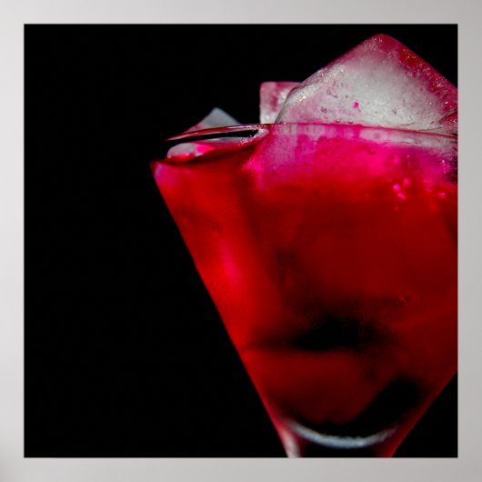 Erfrischender roter und rosa Cocktail Poster (Vorne)
