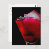 Erfrischender roter und rosa Cocktail Postkarte (Vorne/Hinten)