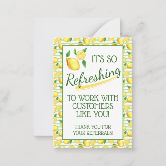 Erfrischender Sommerlemon Pop von Mitteilungskarte (Vorderseite)