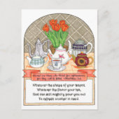 Erfrischender Teekorb Inspirationsquelle Postkarte (Vorderseite)