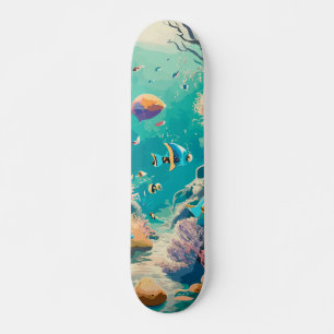 Erfrischendes Leben im Ozean Skateboard
