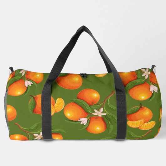 Erfrischendes Orangenmuster Duffle Bag (Rückseite)