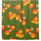 Erfrischendes Orangenmuster Duschvorhang (Vorderseite)
