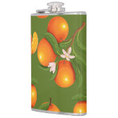 Erfrischendes Orangenmuster Flachmann (Links)