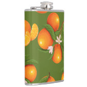 Erfrischendes Orangenmuster Flachmann (Rechts)
