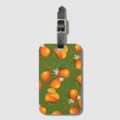 Erfrischendes Orangenmuster Gepäckanhänger (Vorderseite Vertikal)