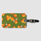 Erfrischendes Orangenmuster Gepäckanhänger (Vorderseite (Horizontal))