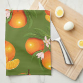 Erfrischendes Orangenmuster Geschirrtuch (Viertel Falte)