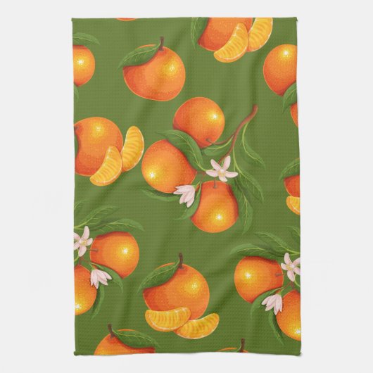 Erfrischendes Orangenmuster Geschirrtuch (Vertikal)