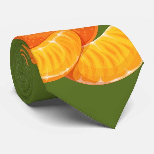 Erfrischendes Orangenmuster Krawatte (Gerollt)