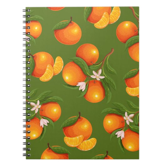 Erfrischendes Orangenmuster Notizblock (Vorderseite)