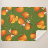Erfrischendes Orangenmuster Sherpadecke (Vorderseite (Horizontal))