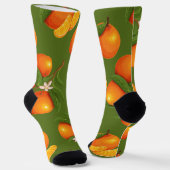 Erfrischendes Orangenmuster Socken (Gewinkelt)