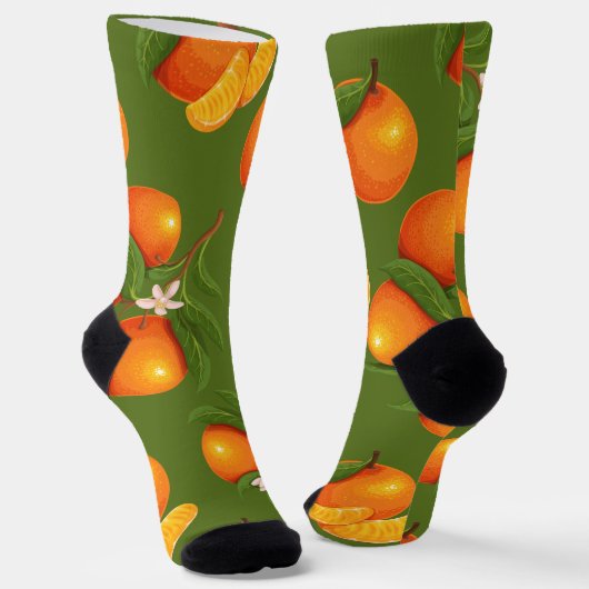 Erfrischendes Orangenmuster Socken (Gewinkelt)