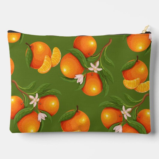 Erfrischendes Orangenmuster Zubehörtasche (Rückseite)