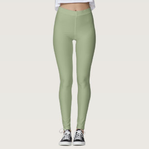 Erfrischendes, weiches Salbeigrün für den luxuriös Leggings