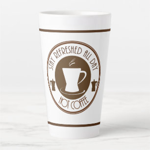 Erfrischter heißer Kaffee Milchtasse
