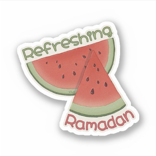 Erfrischung Ramadan Watermelon Aufkleber (Vorderseite)