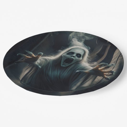 Erfrischungen mit den Geistern. Pappteller (Schrägansicht)