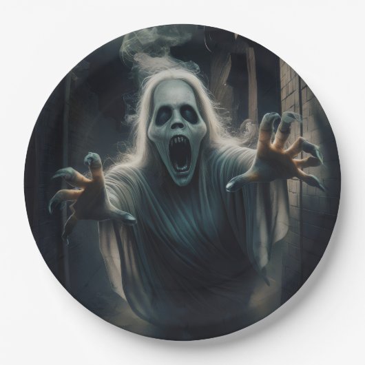 Erfrischungen mit den Geistern. Pappteller (Vorderseite)