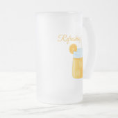 Erfrischungszitrus Mattglas Bierglas (VorderseiteRechts)