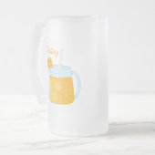 Erfrischungszitrus Mattglas Bierglas (Vorderseite Links)