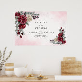 Erfrohrene Rosen Winterhochzeit Poster (Küche)