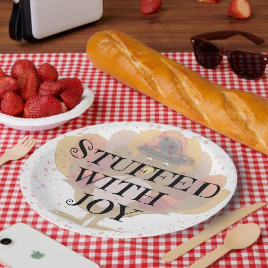 Erfüllt mit Freude Türkei farbenfrohe Sprinkle Abe Pappteller (Picknick)