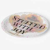 Erfüllt mit Freude Türkei farbenfrohe Sprinkle Abe Pappteller (Schrägansicht)