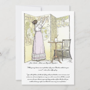 Erfüllte Damen, Jane Austen Pride & Prejudice Dankeskarte