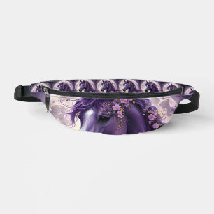 "Erfüllte Träume: Das lila Blumen-Fantasy-Pferd" Bauchtasche