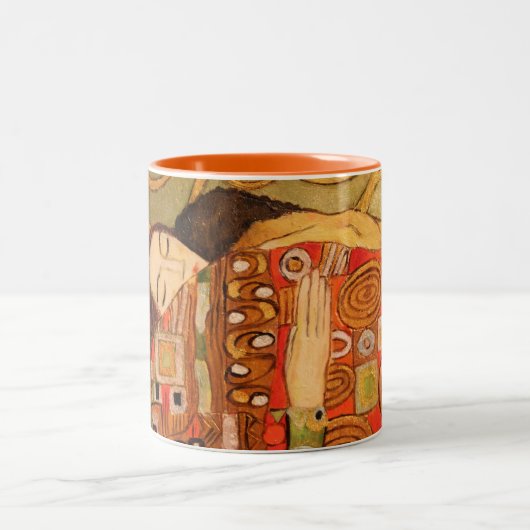 Erfüllung alias The Embrace / Valentine's Day Zweifarbige Tasse (Mittel)