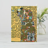 Erfüllung alias The Embrace von Gustav Klimt Einladung (Stehend Vorderseite)