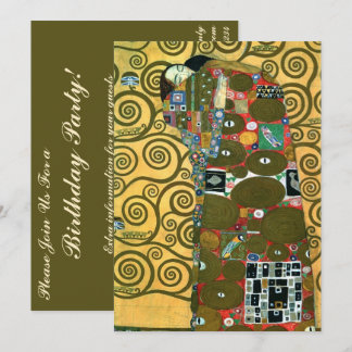 Erfüllung alias The Embrace von Gustav Klimt Einladung