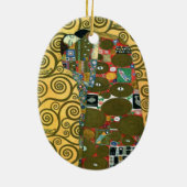 Erfüllung alias The Embrace von Gustav Klimt Keramik Ornament (Hinten)