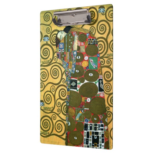 Erfüllung alias The Embrace von Gustav Klimt Klemmbrett (Links)