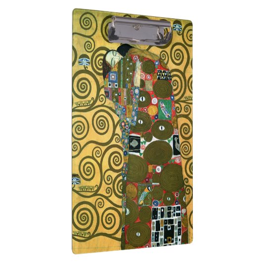 Erfüllung alias The Embrace von Gustav Klimt Klemmbrett (Rechts)