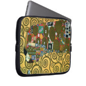 Erfüllung alias The Embrace von Gustav Klimt Laptopschutzhülle (Vorne Rechts)