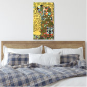 Erfüllung alias The Embrace von Gustav Klimt Leinwanddruck (Insitu (Schlafzimmer))