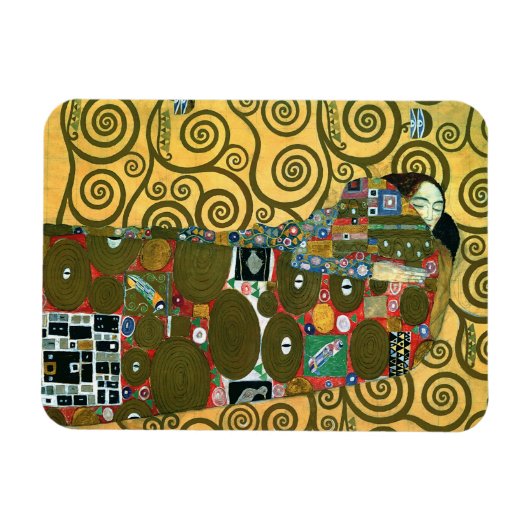 Erfüllung alias The Embrace von Gustav Klimt Magnet (Horizontal)