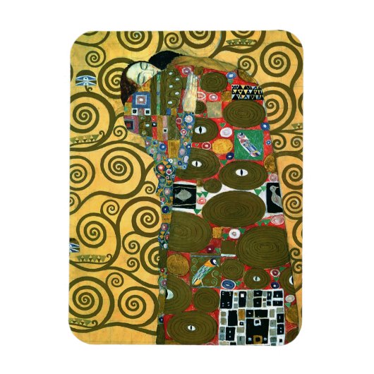 Erfüllung alias The Embrace von Gustav Klimt Magnet (Vertikal)