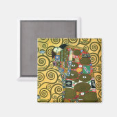 Erfüllung alias The Embrace von Gustav Klimt Magnet (Vorderseite/Rückseite)