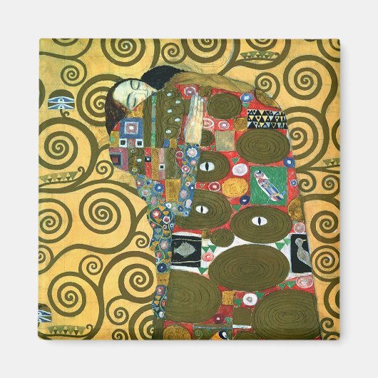 Erfüllung alias The Embrace von Gustav Klimt Magnet (Vorne)