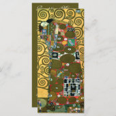 Erfüllung alias The Embrace von Gustav Klimt Menükarte (Vorne/Hinten)