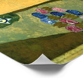 Erfüllung alias The Embrace von Gustav Klimt Poster (Ecke)