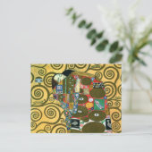 Erfüllung alias The Embrace von Gustav Klimt Postkarte (Stehend Vorderseite)