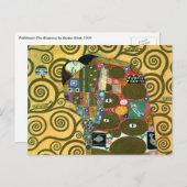 Erfüllung alias The Embrace von Gustav Klimt Postkarte (Vorne/Hinten)